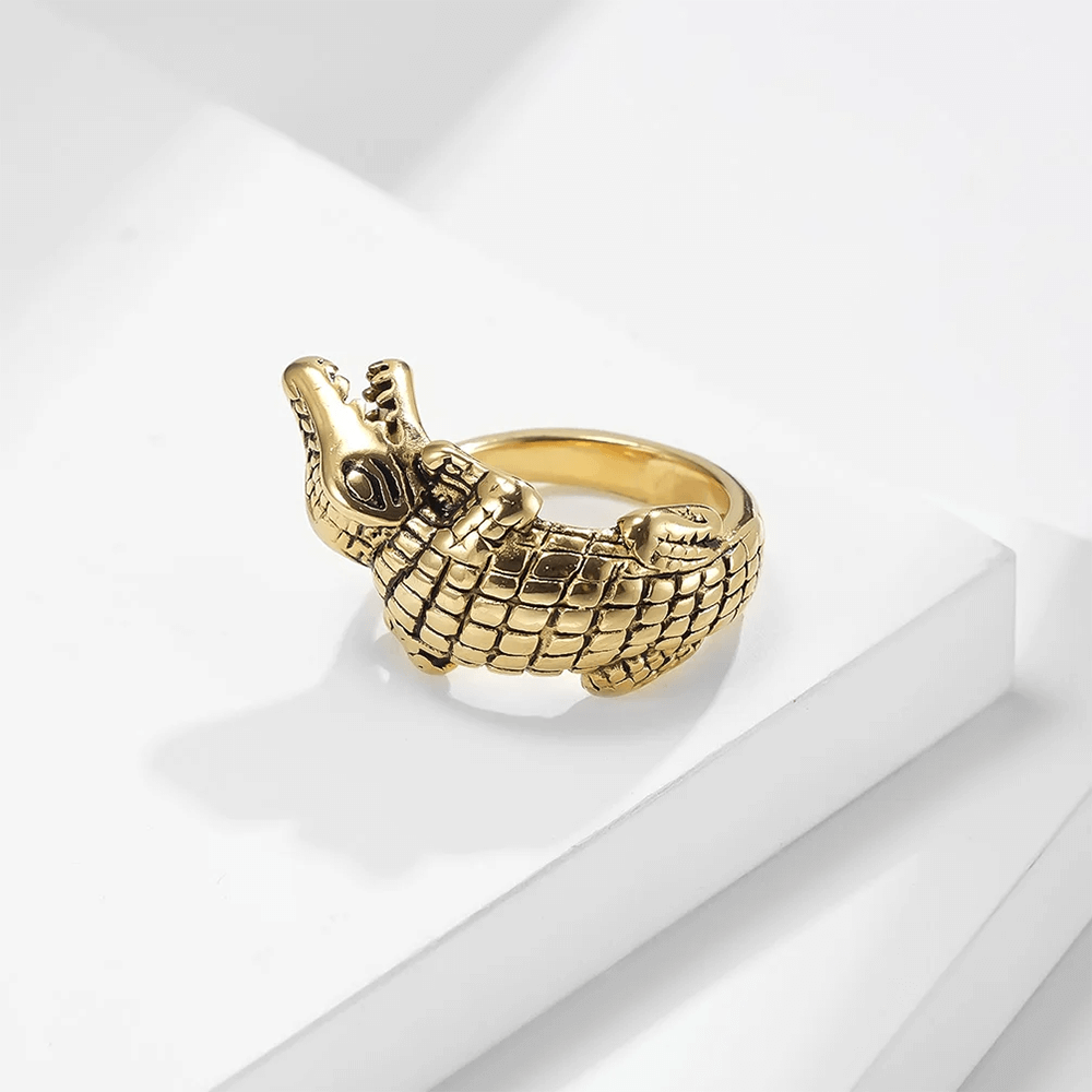 Crocodile Ring Gold