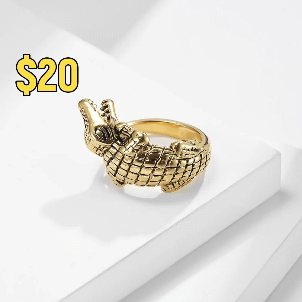 Crocodile Ring Gold
