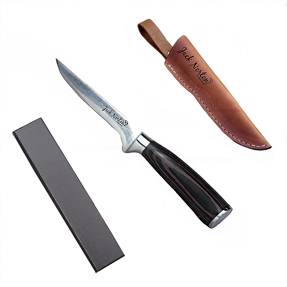 Jack Norton Fish Filleting/Boning Knife & Leather Knife Sheath