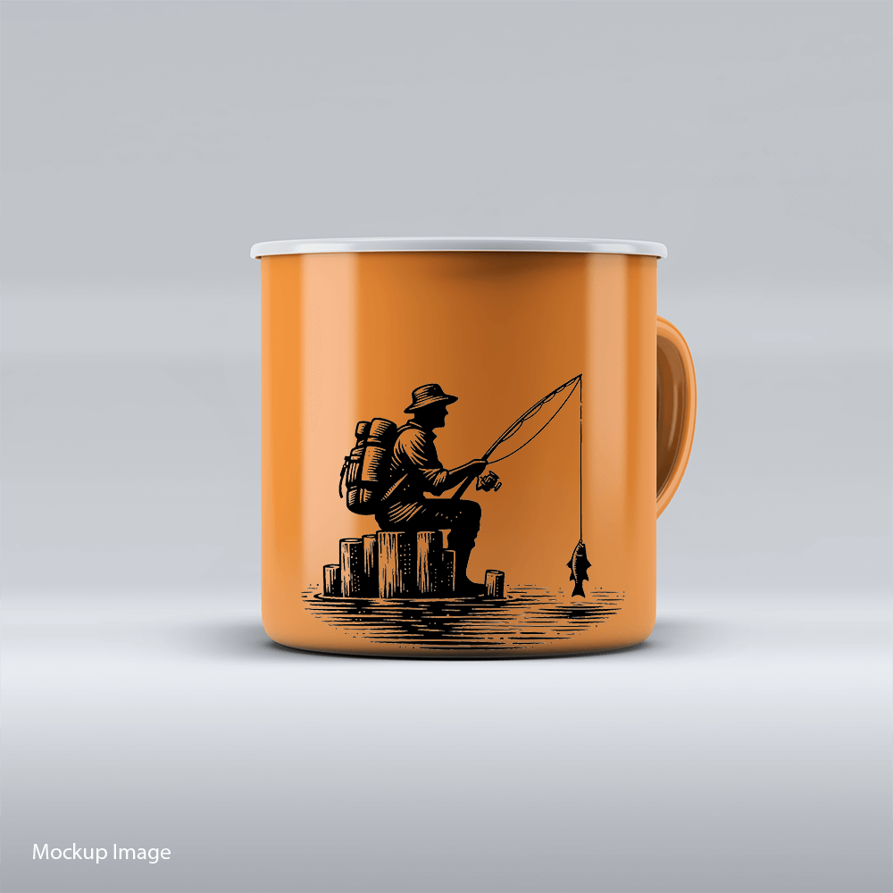 Personalise this one - Man fishing on an old wharf