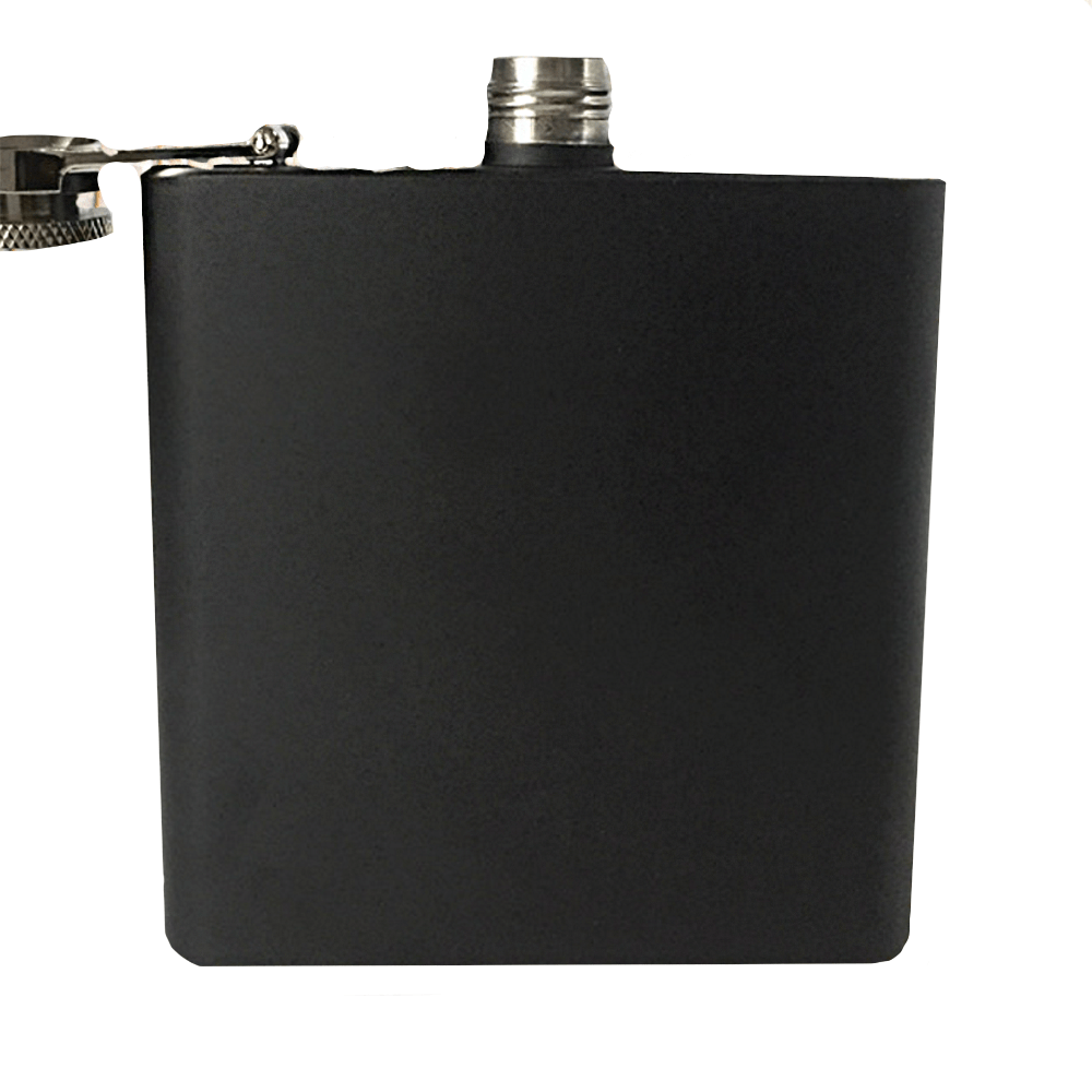 Matte Black Hip Flask
