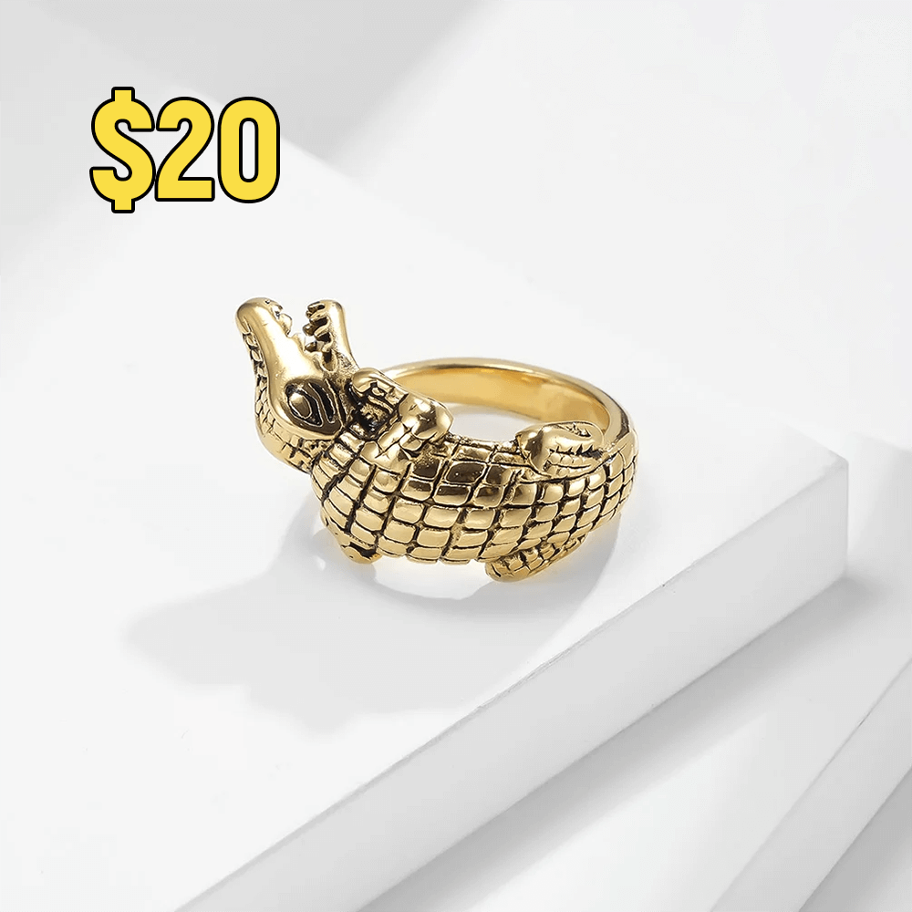 Crocodile Ring Gold