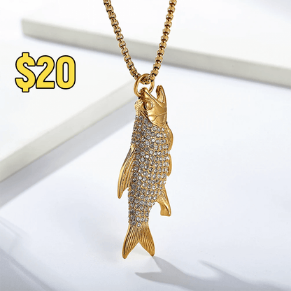 Hooked Piranha Necklace