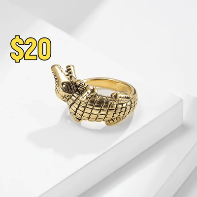 Crocodile Ring Gold