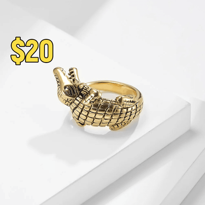 Crocodile Ring Gold