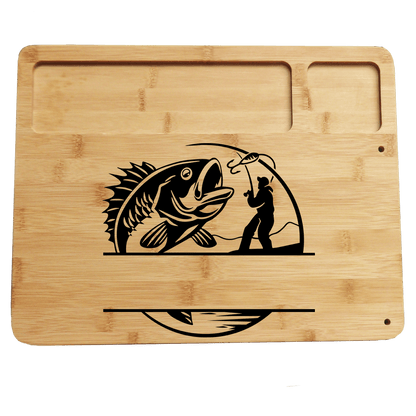 Fish, Man Center Name Serving Board Set