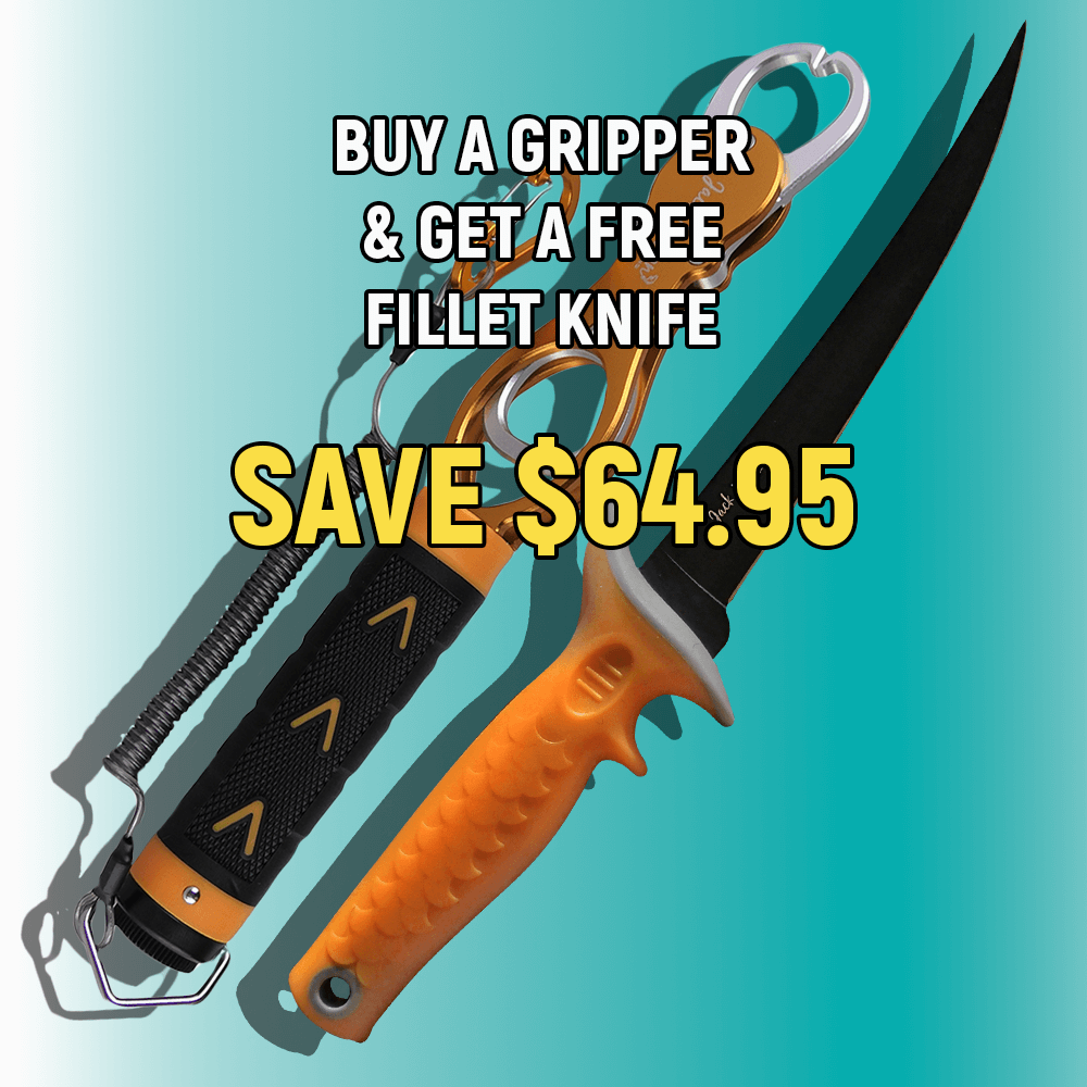 Fish Gripper With FREE 350 Fillet Knife Sale