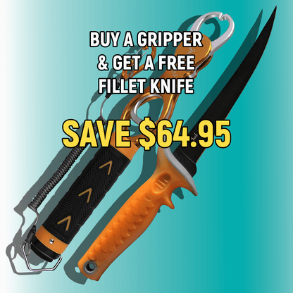 Fish Gripper With FREE 350 Fillet Knife Sale