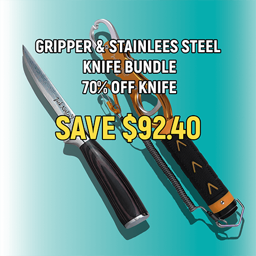 Fish Gripper With - 70% Off SS Knife