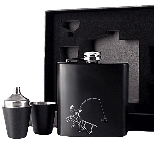 Hip Flask Set (Fishing Of The Boat Deck)