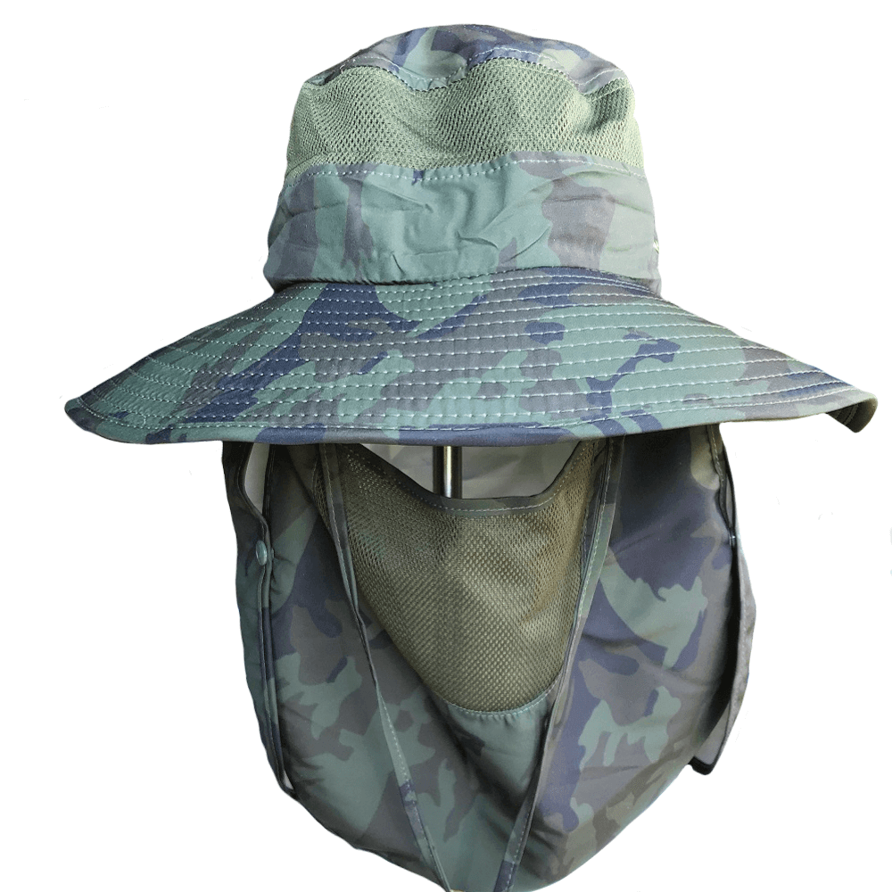 Camouflage Sun Smart Fishing Hat - Jack Norton Fishing