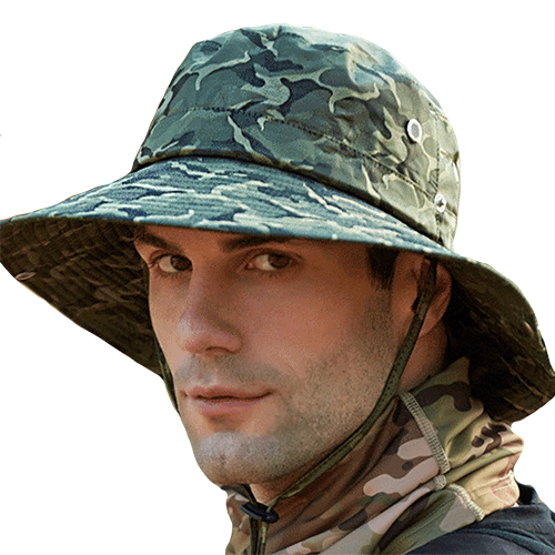 Camouflage Sun Smart Fishing Hat