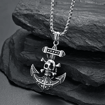Crossbone Skull Pendant & Necklace