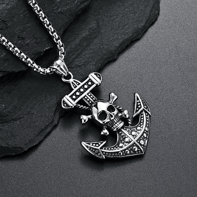 Crossbone Skull Pendant & Necklace
