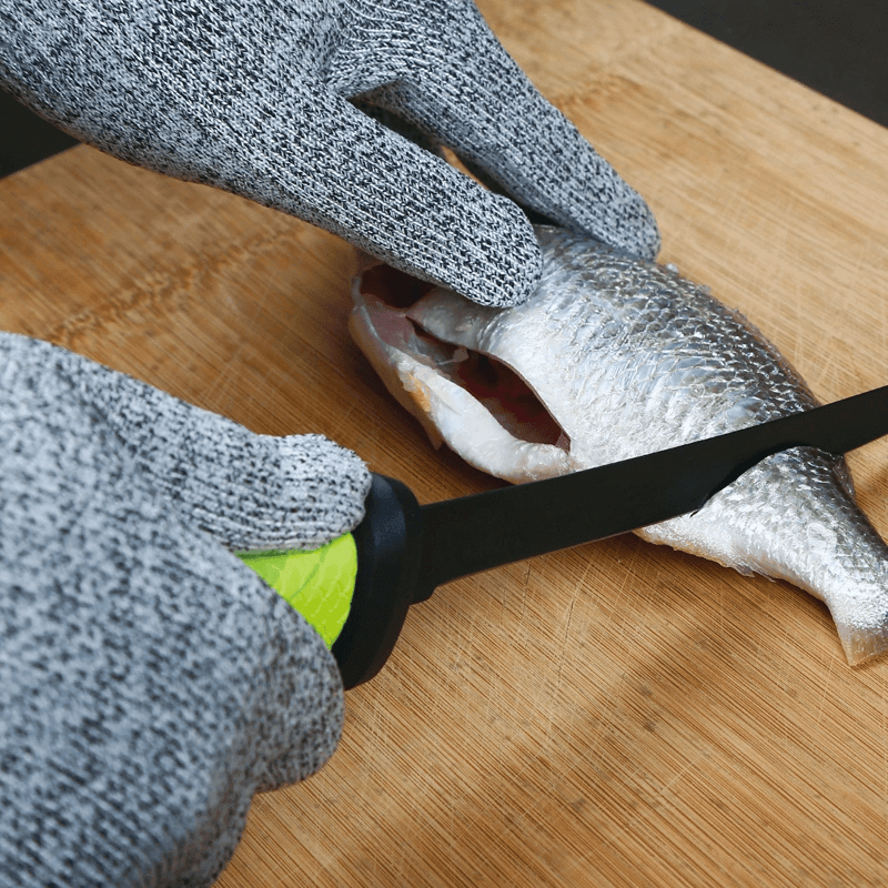 315mm Fish Fillet Knife With Ceramic Sharpener & Gloves - Jack Norton Fishing
