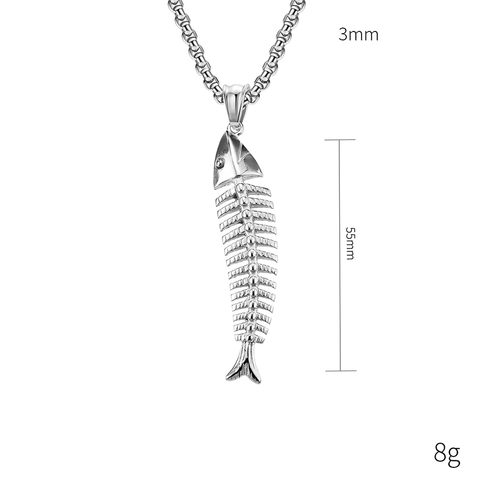 Fish Bone Pendant & Necklace