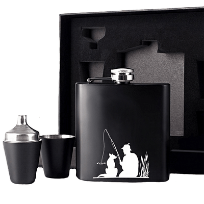 Hip Flask Set ( Mans Best Fishing Buddy)