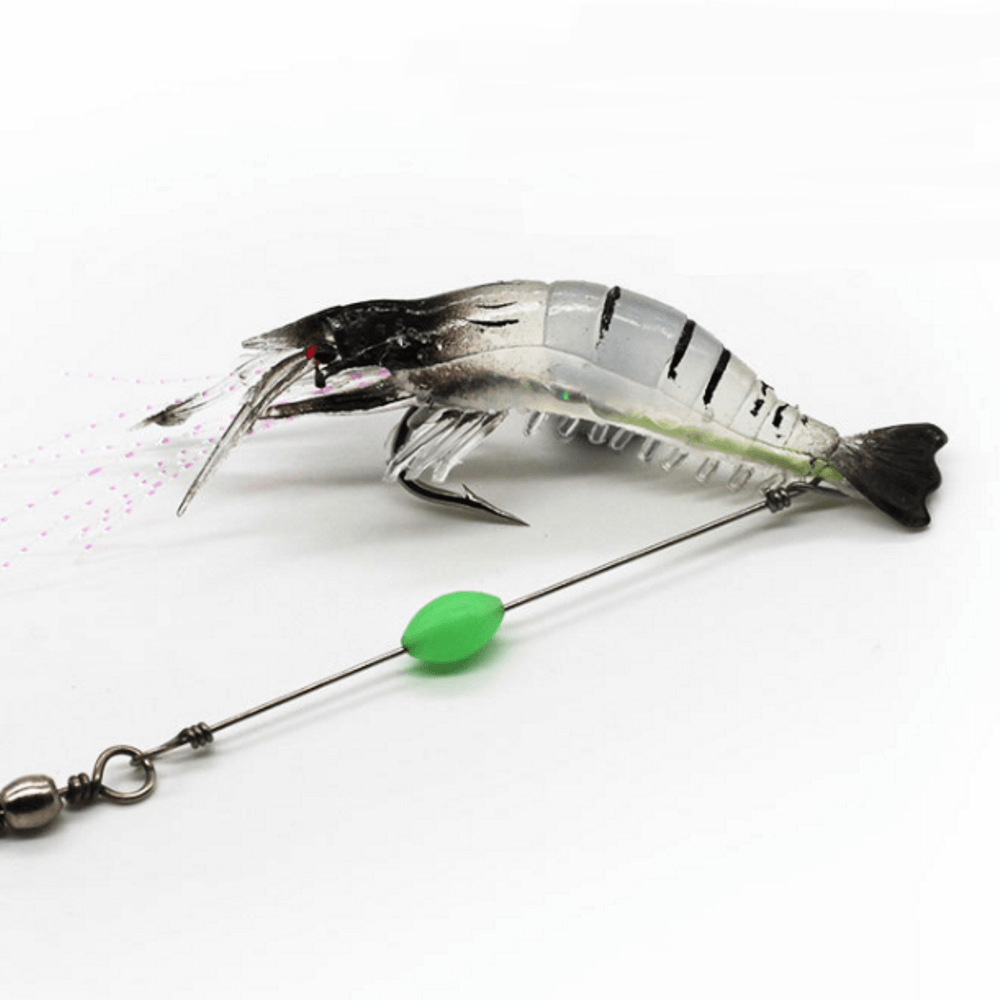 Pre-Hooked Glow Shrimp Bait (3 Pack)